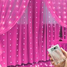 8-Function Battery Powered LED Curtain Lights, Suitable For Halloween, Christmas, Wedding, Party, Birthday, Home And Garden Decoration, Novelty Lighting - 電池盒窗簾燈 - 查看 24