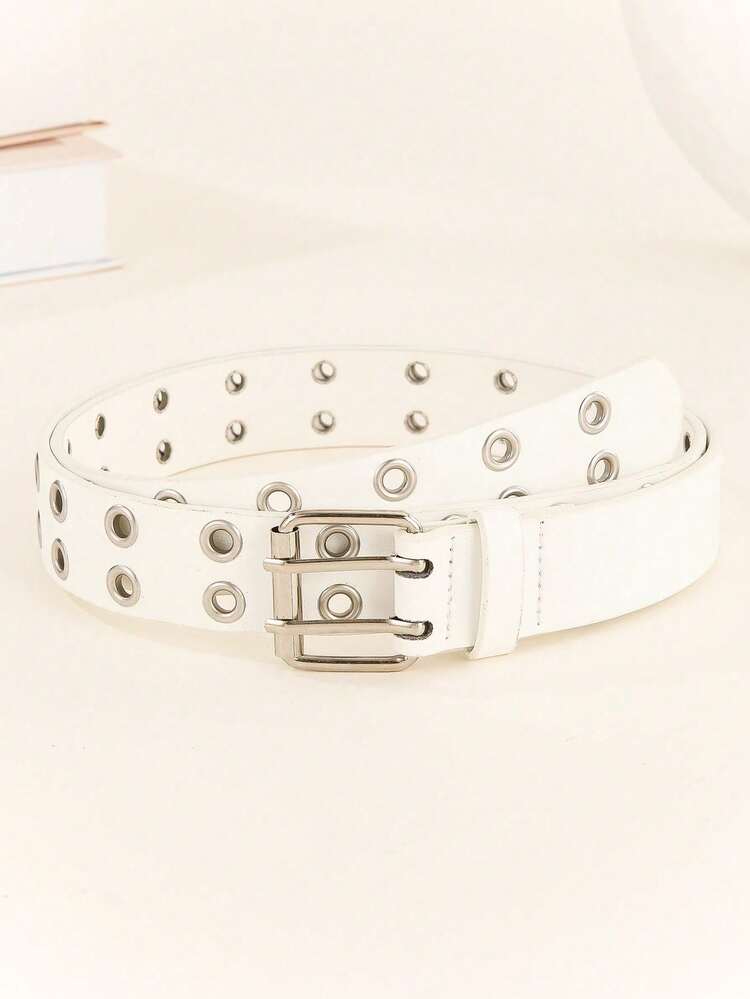 1pc Eye-Catching Stylish Casual Waist Belt, Suitable For Women, New Arrival Fashion Accessory For Daily Wear, Gatherings, Parties, Nightout, Ideal Gift Summer, School Fall, Autumn, Halloween - White - View 7