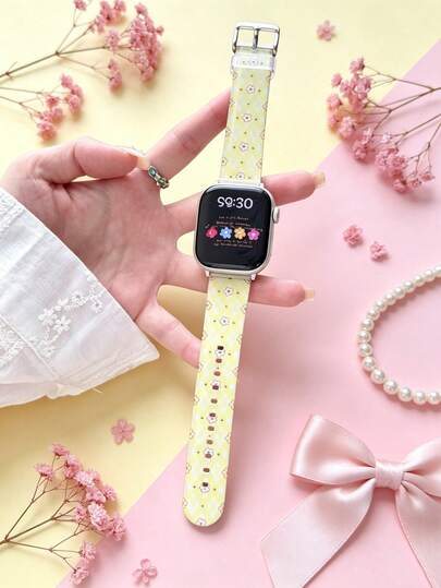 1pc Compatible With Apple Watch Series SE/1/2/3/4/5/6/7/8/9/10/11 Ultra 40mm 41mm 42mm 44mm 45mm 49mm All Sizes, Fashionable Smart Watch Accessory, Watch Band, Can Be Used As Birthday Gift, Gift, Girl Gift, Birthday Gift, Special Gift, Replacement Watch Band, Daily Commute Fashion Watch Band