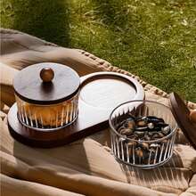 WGROOM 1 Set Multi-Function Storage Canister & Tray Set For Living Room, Dining Room, Kitchen, Suitable For Grains, Candy, Cookies, Bread, Outdoor Wedding, Party, Gift, Birthday - Multicolor - View 6