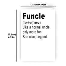 1張趣味叔叔生日卡「Funcle」男士趣味生日卡，侄子/姪女送給叔叔的感謝卡，給他的問候卡 - 查看 4