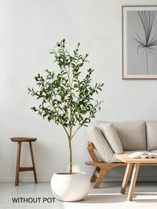 PKFC 1pc 120-200cm New Artificial Olive Tree, Faux Plant, Modern Plastic Leaf Decoration, Indoor/Outdoor Use, Realistic Artificial Plant, Suitable For Home, Office, Garden, Room Decor - Multicolor - View 4