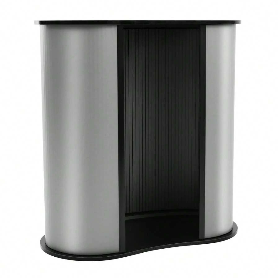 40*90*90cm Foldable, Detachable Trade Show Counter, Portable Reception Desk For Exhibitions - Black - View 1