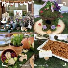 Byher Dried Moss Table Runner For Party Garden Decoration , Dark Green (14cm X 130cm ( 5.5" X 51" )) - ColorA - View 5