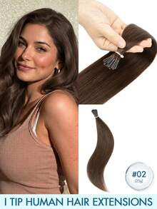 I Tip Human Hair Extensions 16-22 Inch Invisible Keratin Fusion Straight Remy Real Hair 25g/30g/50g Natural Black Blonde Highlights For Women Wedding Party Daily Wear Summer Holiday Concert Travel Beauty Accessory - Multicolor - View 41