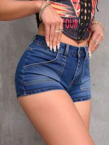 Women Denim Shorts - Zhonglan - View 2