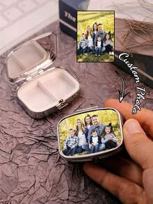 Custom Rectangular Double Spaced Picture Storage Box, Suitable For Storing , Vitamins, Jewelry, Earrings, Put In Pockets Or Wallets, Backpacks. - Multicolor - View 3