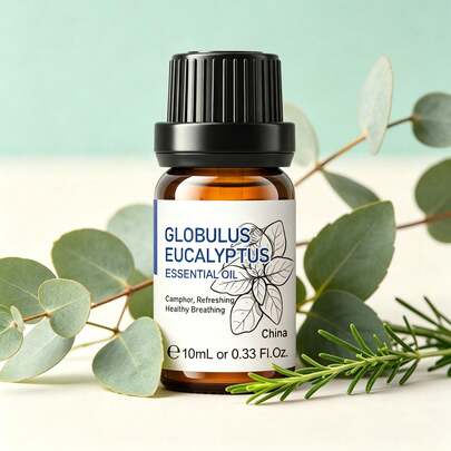 HIQILI Pure Eucalyptus Essential Oil, 100mL /30mL/10mL Eucalyptus Oil For Cleaning, Diffuser, Humidifier, Candle Making, Hair, Massage, Add To Spray, Shampoo, Conditioner