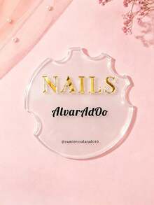 Customizable Acrylic Nail Photo Palette, Nail Tech Photo Prop For Nail Art And Selfies, Nail Custom Logo, Nail Hand Symbol, Reusable, Aesthetic, Mom, Friends, For Mother's Day, For Birthdays, For Weddings, Photography Background, Personalized Gift - Multicolor - View 16