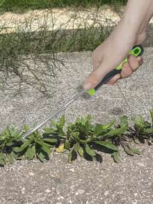 1 pieza Gancho para deshierbar entrejuegos de baldosas de jardín, herramienta de limpieza de huecos con cabeza doblada, gancho para eliminar raíces de losas de piedra del patio, gancho de deshierbe de metal reforzado, adecuado para limpiar maleza, barro, ramas secas y escombros en pasillos de jardín y huecos de baldosas de balcón, mango de goma suave antideslizante para uso prolongado sin fatiga, diseño de cabeza doblada para huecos estrechos para eliminación profunda de raíces, mantenimiento del jardín doméstico, herramienta universal pequeña de limpieza de huecos de jardín para exteriores. - Multicolor - Ver 7