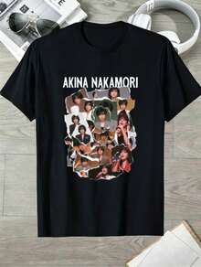 Akina Nakamori Collage T-Shirt From Instri - 黑色 - 查看 1
