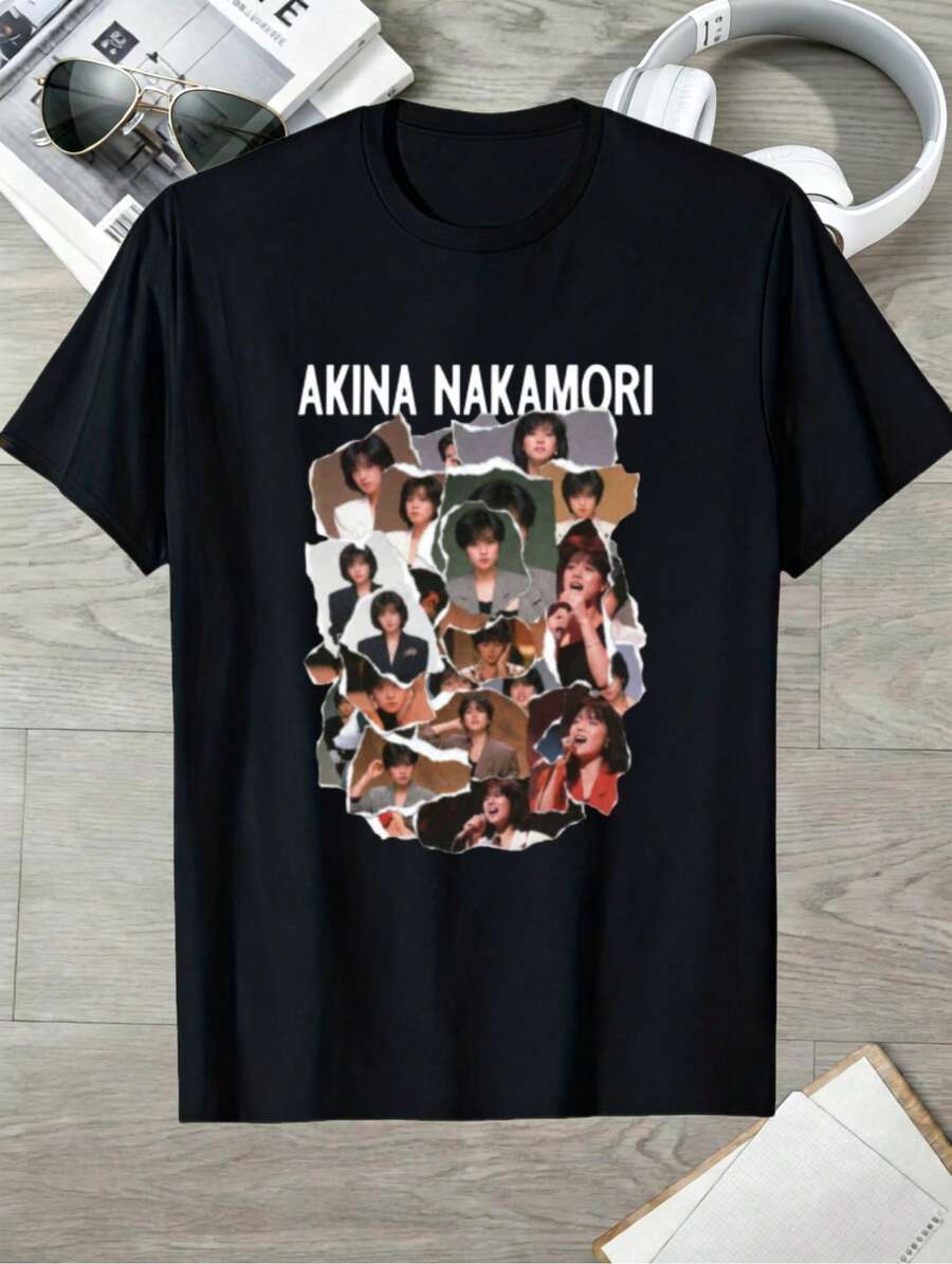 Akina Nakamori Collage T-Shirt From Instri - 黑色 - 查看 1