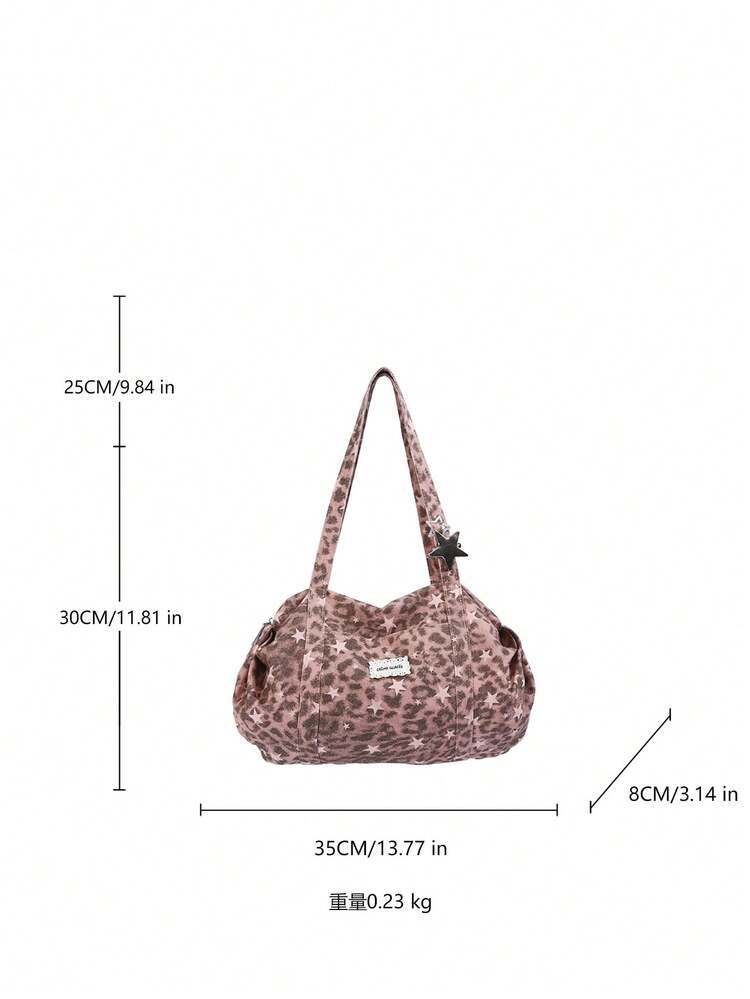 Large Capacity Tote Bag, Solid Color Nylon Shoulder Bag, Women's Casual Travel Handbag - Multicolor - View 3