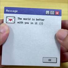 Funny Retro Computer Error Sticky Note Set, 4 Packs, 3X3 Inches Each, Y2K Aesthetic Window Memo, Suitable For Office Desk, Humorous Colleague Gift And Unique Workspace Reminder - A - View 7