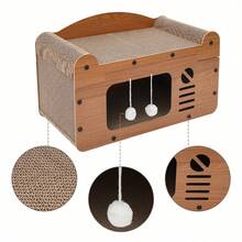 YUNRUX Cat House, Cat Bed With Scratching Post, Cat House With Play Balls - 1PC - 查看 7
