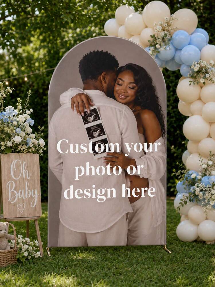 1pc Elastic Banner Arch Backdrop, Personalized Custom Multi-Size Arch Decoration, Suitable For Dome Background Frame Custom Arch Backdrop Set, Create Festive Atmosphere, Multiple Sizes Available, Suitable For Birthday And Theme Party - Multicolor - View 2