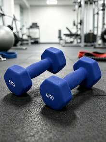 1pc/2pcs Dumbbells, Multi-Color Hexagonal Dumbbells With Anti-Roll Design,Textured/Smooth Surface, Home Fitness, Non‑Slip Dumbbells,Fitness Dumbbells ,Home Workout,Home Exercise Neoprene Dumbbells,Random - Random Color - View 2