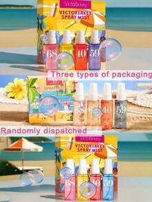 1/4/5pcs Brazilian Fragrance Spray,Air Freshener With Gift Box,Beach-Themed Digital Scent Mist.Includes Coconut,Vanilla,Etc.Naturally Fresh And Long-Lasting.Portable Design Suitable For Closets,Cars,And Travel.Ideal For Valentine's Day,Mother's Day - Multi-spice - View 10
