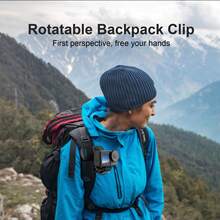 TELESIN 360 Degree Rotation Backpack Clip Clamp Mount For Hero 13 12 11 10 9 8 7 6 5 D J I Osmo Fast Release Clamp Rotation Hat Mount For Action Cameras - View 2