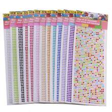 6pcs Self-Adhesive Round Rhinestone Gem Stickers, Colorful Acrylic Crystal Dot Decals, DIY Craft Decoration, Suitable For Scrapbooking, Phone Cases, Card Making - Multicolor - View 10
