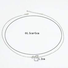 1pc Zodiac Sign Symbol Pendant Clavicle Chain Necklace With Constellation Card, Birthday Gift - Silver - View 2