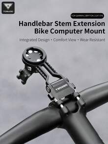 TOSUOD Road Bike Integrated Handlebar Dedicated Cyclometer Extension Mount, Multi-Function Bike Light Expansion Bracket, Lightweight Stable Bicycle Extension Bracket, Can Simultaneously Fix Cyclometer, Front Light, Action Camera, Racing Training, Daily Commute, Long Distance Cycling, Bicycle Modification Support Accessory - Multicolor - View 2