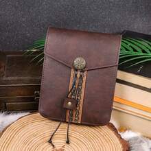 1pc Medieval Viking Style PU Waist Bag, Fantasy Roleplay Accessory, Portable Crossbody Bag, Suitable For LARP, Cosplay Parties And Themed Events,Halloween - A - View 3