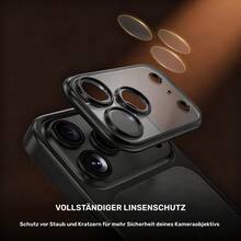 Funda de teléfono - Lujosa, transparente, funda de teléfono mate, compatible con iPhone 17 Pro Max Air 16 15 14 13 12 11 Pro Max Plus, funda transparente suave con protección de lente, fundas 17 Pro Max, amortiguadores suaves, funda protectora a prueba de golpes para hombres y mujeres. - Negro - Ver 11