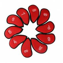 Golf Iron Club Head Covers, Protective Sleeve, Mesh Fabric Wear-Resistant, Thermal Lining, Protects Golf Iron Heads From Scratches, Simple Classic Style - Multicolor - View 12