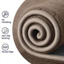 EDIMENS Rugs Living Room Large 160x230, Grey Rug For Bedroom Washable Area Rugs Anti Slip Fluffy Rug Shaggy Cream Carpets Extra Large Rugs For Living Room, Home Decor - Chocolate - View 4