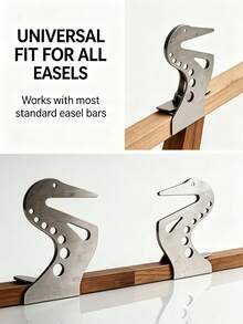 1pc Bird-Shaped Stainless Steel Easel Hand Rest, Minimalist Artistic Style, Adjustable Installation Without Damaging Canvas, Reduces Wrist Fatigue During Painting, Compatible With Most Wooden Easels, Essential For Painters And Students In Art Studios - Multiple Colors - View 6