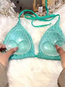 1 Pair Reusable Silicone Breast Pads, Invisible Lifting Pads, Suitable For Swimwear And Lingerie, Natural Breast Enhancement Design - Multicolor - View 2