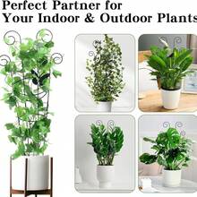 Indoor Plant Support Plastic Garden Stake, Small Climbing Leaf-Shaped Support, Double-Layer Stackable Flower Stand, Suitable For Pothos, Monstera, Monstera Deliciosa And Other Plants, Can Support Ivy, Monstera And Other Plants - Butterfly - View 6