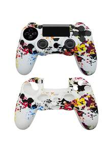 適用於 PlayStation4，1件水轉印圖案控制器貼紙 + 10件搖桿帽套組，防滑防刮防汗，提升遊戲操作手感 - 查看 15