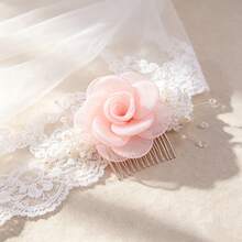 1 Stück/10 Stücke DIY rosa Stoffblume, handgefertigte Bastelblume Ornament, Haaraccessoire Blume, dekoratives Blumenaccessoire für Festivals, perfekt für Weihnachten, Halloween & alle Feiertagsdekorationen - Verschiedenfarbig - Übersicht 1