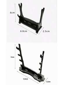 1/2PCS Multi-Style Sword Model Display Stand, Mini Weapon Figure Holder Desktop Collection Display Rack, Universal Long/Short Sword Display Base, Toy Knife Storage Rack. (Please Check Size Before Ordering) - Black - View 18