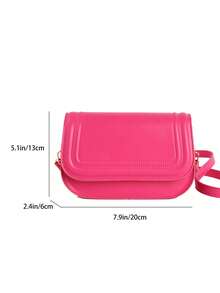 Minimalist Modern Classic Women's Daily Crossbody Bag, 2026 New Style, Versatile - Hot Pink - View 3