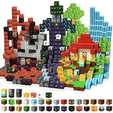 50/100/200/300pcs Lava Adventure Magnetic Building Blocks, Volcano & Valley Printed Blocks, DIY Wilderness World Scene Construction, Parent-Child Interactive STEM Stacking Toy, Educational Birthday Gift For Kids - Multicolor - View 8