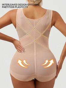 Plus Size Lady's Body-Shaping Underwear, Body-Shaping Clothes, Chest Support, Hip Lift, Body-Shaping Underwear - Apricot - View 5