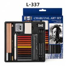 Charcoal Art Set, Professional Drawing Kit With Graphite Pencils, Charcoal Sticks, Blending Cloth & Eraser, Ideal For Sketching, Shading & Layering, Perfect For Artists, Students & Hobbyists - A - View 13