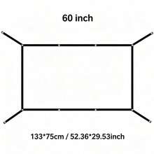 Portable Projector Screen With Edge Extension, 2-Minute Quick Installation, Includes Seamless Hooks, Screws, Ropes And Double-Sided Tape. Suitable For Home Theater, Outdoor Camping, Office Presentation And Party Games. Compact Foldable Design Without Creases, Compatible With Home Theater, Outdoor Camping, Office, Party Games Universal Projector Screen - one-size - View 17