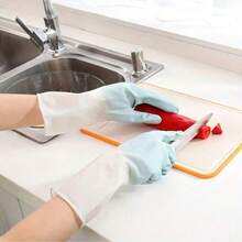 2 Pairs Premium Waterproof Household Cleaning Gloves, Non-Slip, Multi-Purpose For Kitchen Dishwashing, Laundry And Housework, Kitchen, Bathroom, Home Use - Multicolor - View 4