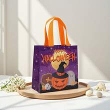 Halloween-Themen Handgeschenktüten, Kürbis-Geist-Fledermaus-Muster Süßigkeitentüten, Party-Geschenkverpackungstüten, Feiertags-Dekorations-Aufbewahrungstüten, Halloween-Party kleine Geschenktüten - Mehrfarbig - Übersicht 20