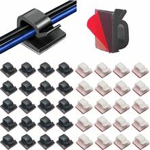 Acrylic Self-Adhesive Cable Clips/Desktop USB Cable Management Clips, Suitable For Outdoor Small Decorative Lights, Home Decor Cable Organization And More, Cable Storage Supplies, Hooks, Adhesive Hooks, Multi-Function Hooks - Multicolor - View 8
