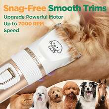 Professional Dog Grooming Kit, Quiet Hair Clippers Set For Dog, USB Rechargeable Cat Pets Cordless Dog Grooming Tools - Multicolor - View 4