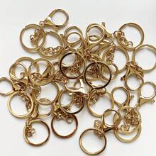10PCS/40PCS Metal Lobster Clasp, 4-Section Chain/8-Figure Chain Wholesale Keychain Pendant Can Be Used As Key Ring, Pendant, Handbag Decoration, DIY Keychain, Car Accessory, Bag Charm, School Letter Decoration, Cute Gothic Y2K Style. - Gold + Silver - View 6