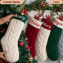 CFUNIQ Personalized Christmas Stockings, Knitted Christmas Stockings, 2026 Christmas Decorations, Surname Decorations, Customized Christmas Tree Ornaments, Christmas Essentials, Home Decor, Holiday Supplies, Dad, Mom, Family, Siblings, Reunion, Room Decor, Christmas House Decor, Autumn Home Decor, Christmas Gifts, Christmas Home Decor, Christmas, Bedroom Decor, Personalized Gifts, Christmas Stockings, Customized Products. - Multicolor - View 2