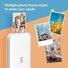 HPRT MT53 Pocket High-Definition Photo Printer - Instant Wireless Printing - ZINK Technology, Vibrant Color Reproduction, Portable Travel Design - White - View 3