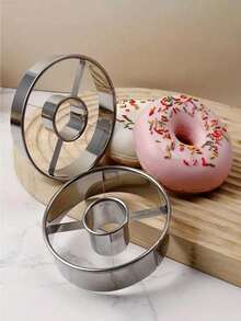 SikeSike 4pcs Durable Stainless Steel Donut Mold - Perfect For Homemade Donuts, Cookies And Cake Donut Mold Diy Baking Tool, Kitchen Gadget - View 8