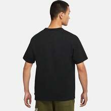 Nike Sportswear Premium Essentials Logo Men's Loose Fit Crew Neck Short Sleeve T-Shirt, Solid Black - Black - View 2